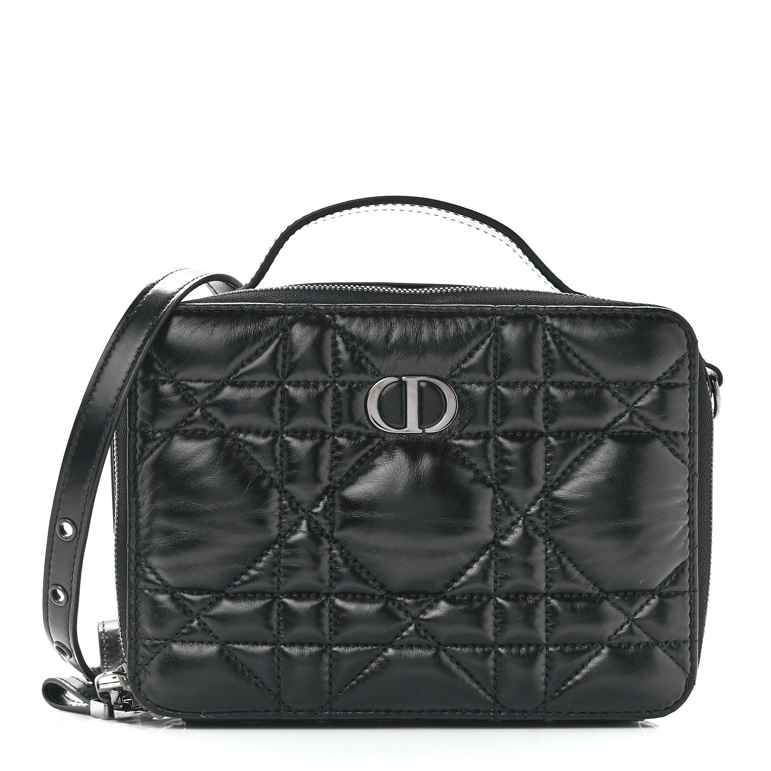 Christian Dior Calfskin Macrocannage Caro Box Bag Black 1 of 11