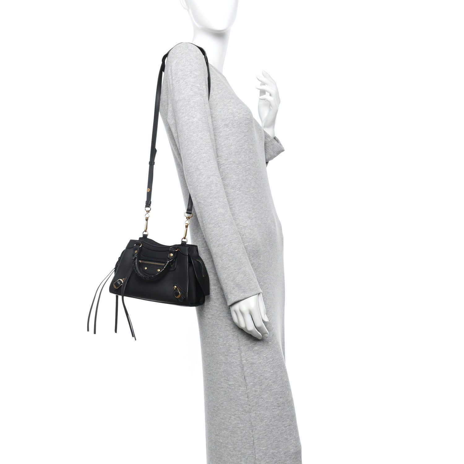 Balenciaga Smooth Calfskin Neo Classic Gold Hardware Mini City Black 2 of 13