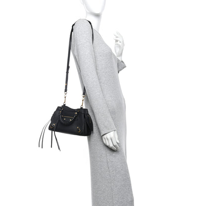 Balenciaga Smooth Calfskin Neo Classic Gold Hardware Mini City Black 2 of 13