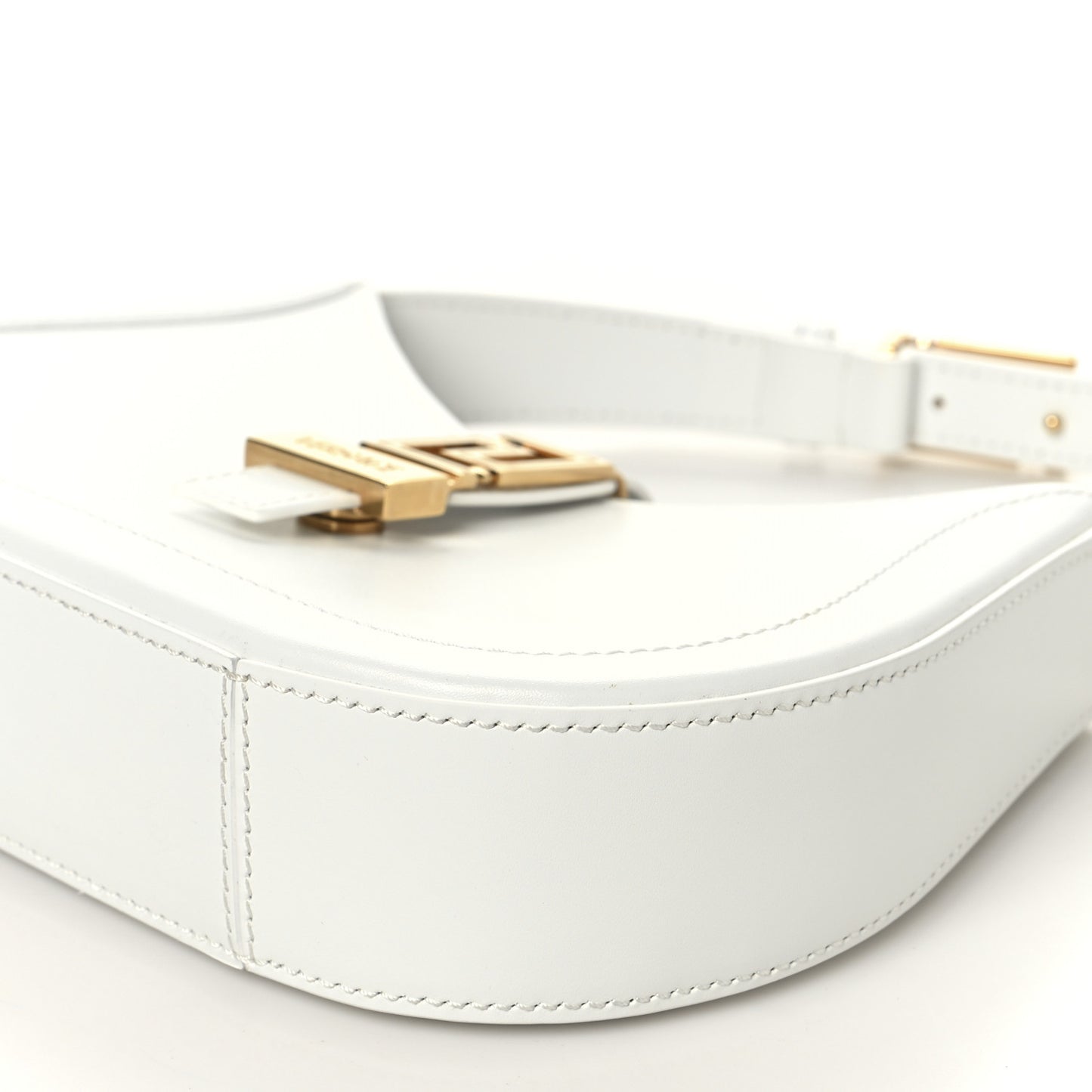 Calfskin Small Greca Goddess Hobo White