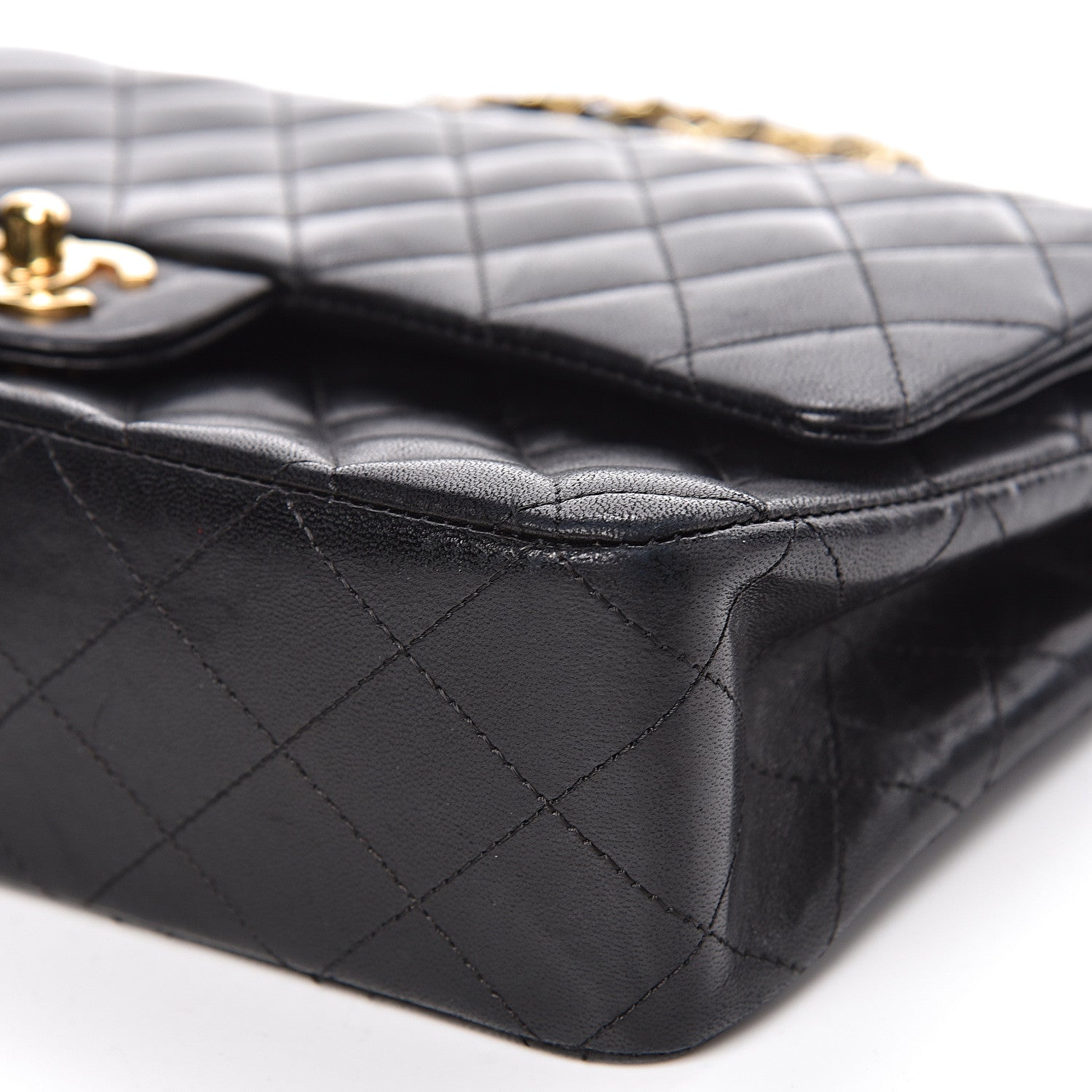 Chanel Lambskin Quilted Medium Double Flap Black 9 of 11