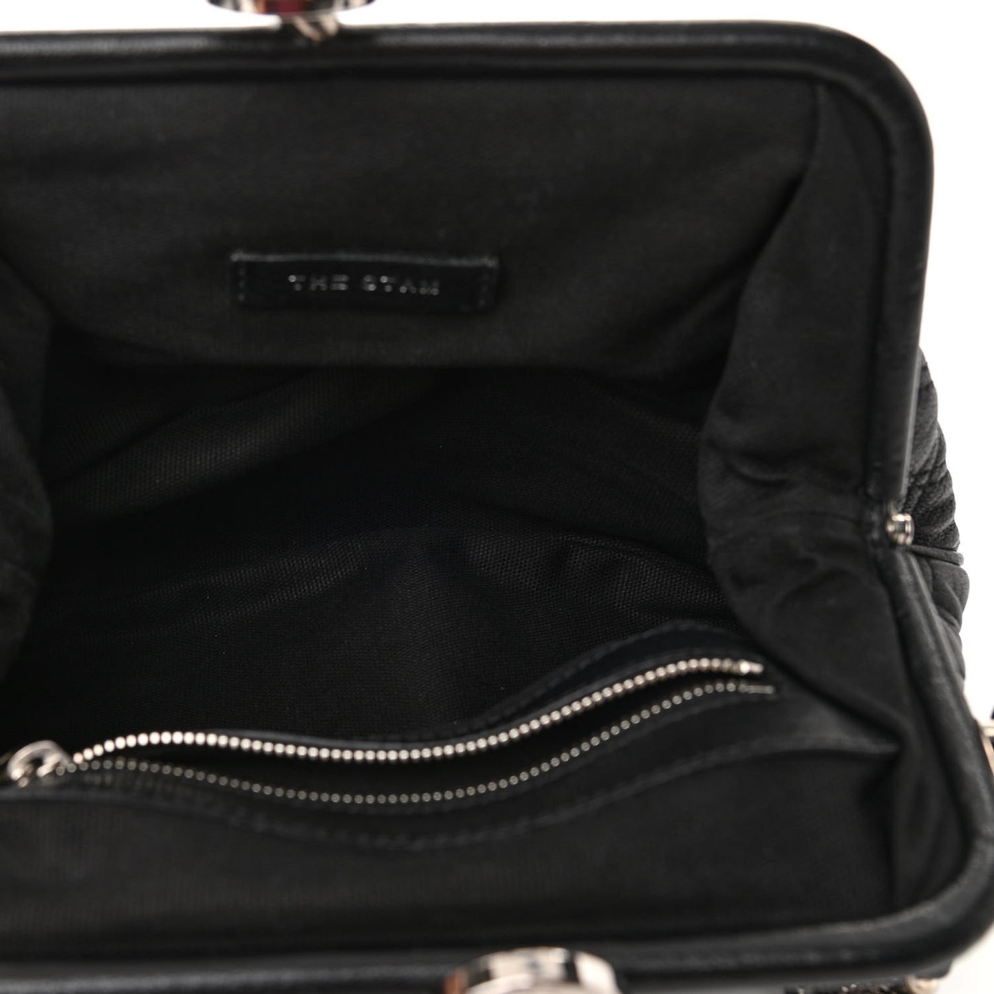 Calfskin Quilted Little Stam Black