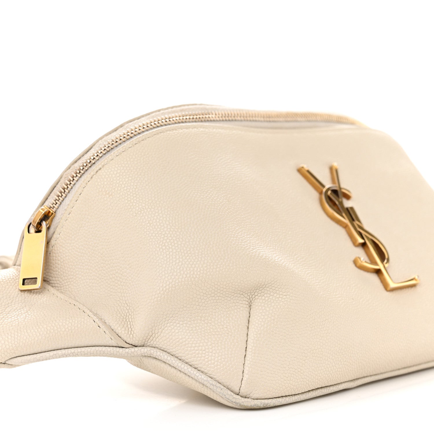 Saint Laurent Grain De Poudre Monogram Belt Bag Blanc Vintage 9 of 12