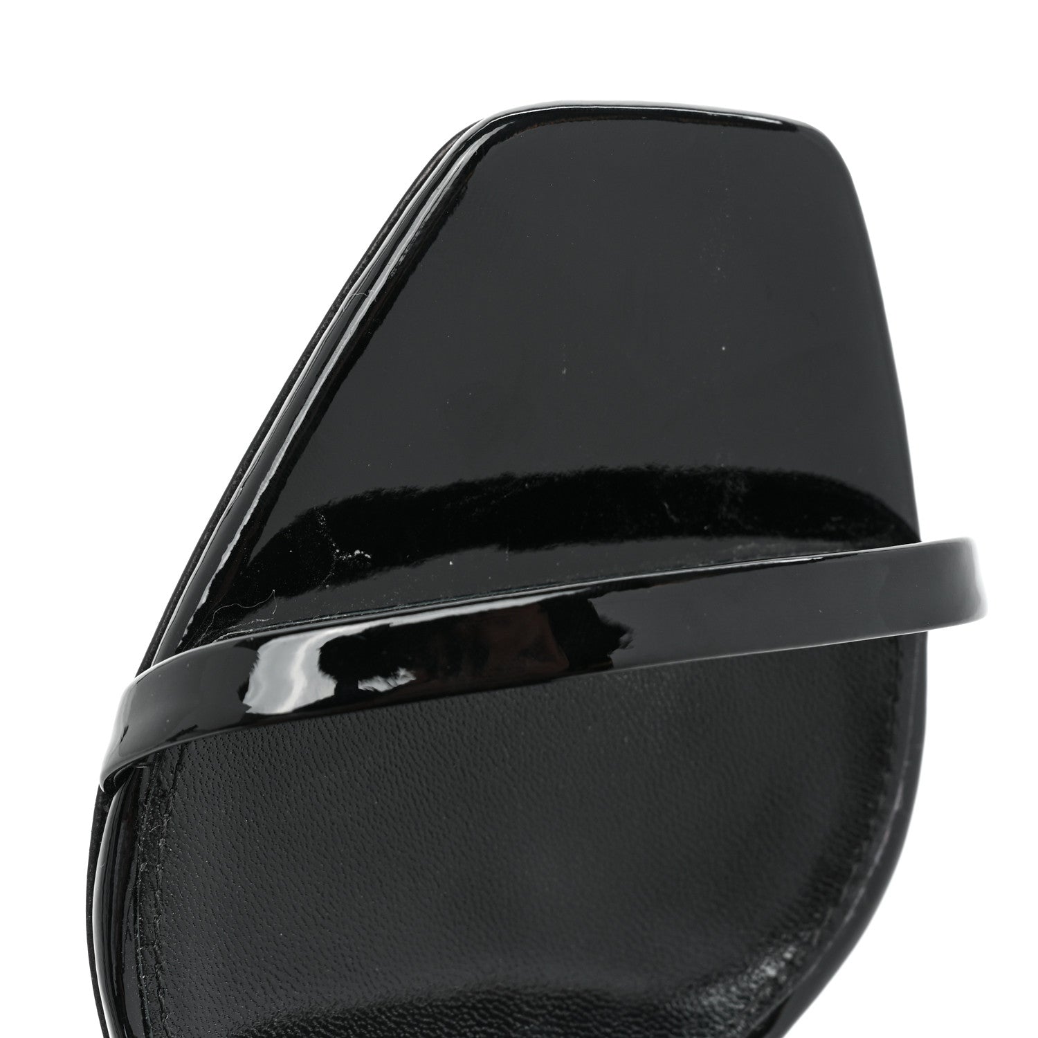 Saint Laurent Patent Calfskin Opyum 110 Sandals 35.5 Black 9 of 11