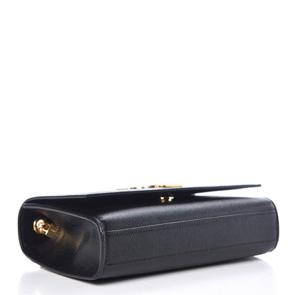 Saint Laurent Grain De Poudre Small Monogram Kate Satchel Black 4 of 8