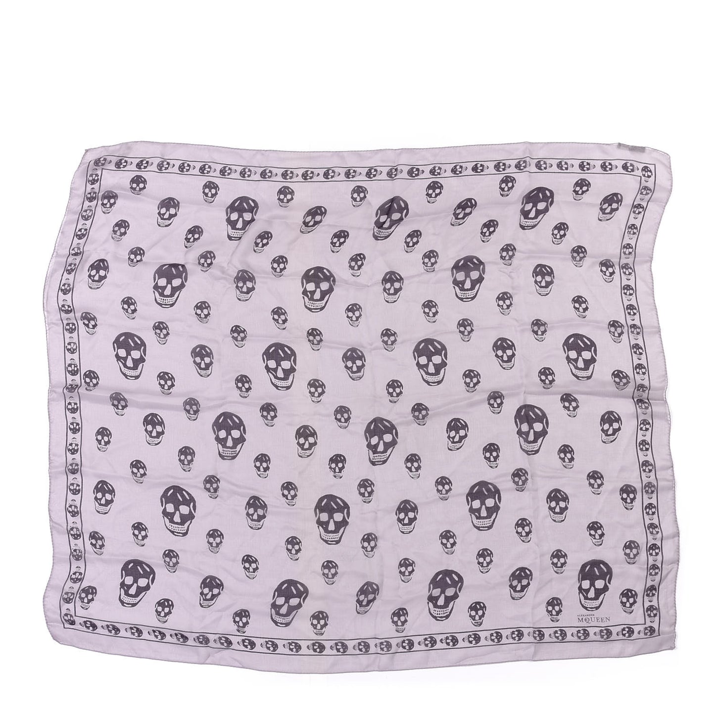 Silk Chiffon Skull Scarf Pink