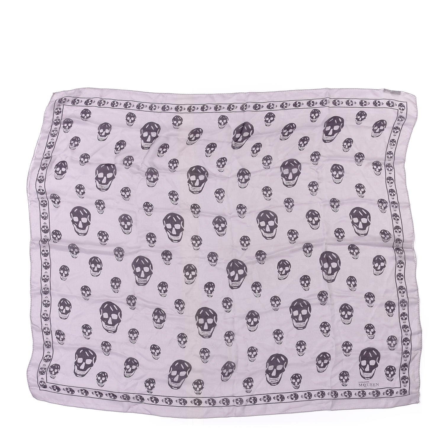 Alexander McQueen Silk Chiffon Skull Scarf Pink 1 of 3
