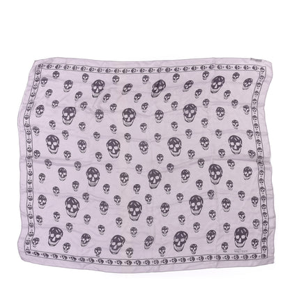 Alexander McQueen Silk Chiffon Skull Scarf Pink 1 of 3