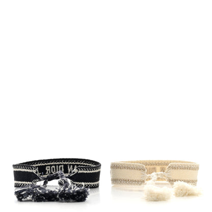 Christian Dior Woven Cotton J'Adior Friendship Bracelet Set 3 of 5