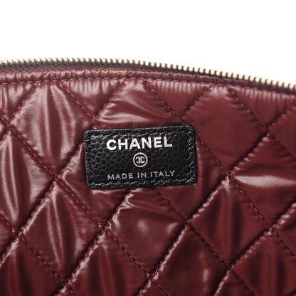 Chanel Caviar Quilted Large Cosmetic Case Black 5 of 6