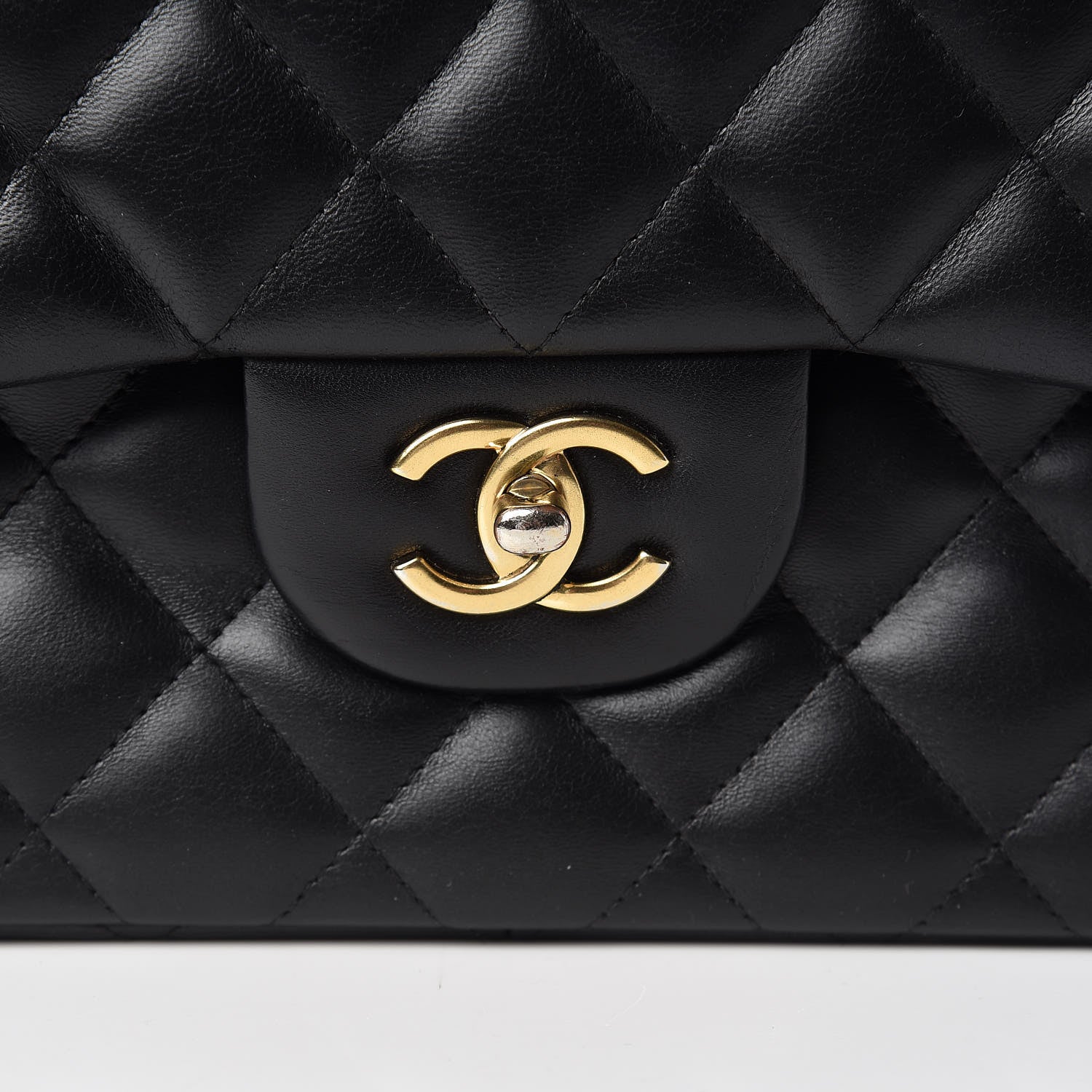 Chanel Lambskin Quilted Jumbo Double Flap Black 8 of 10