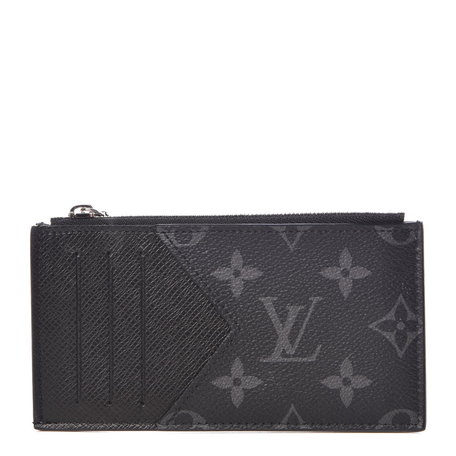 Louis Vuitton Monogram Eclipse Taiga Coin Card Holder 1 of 7