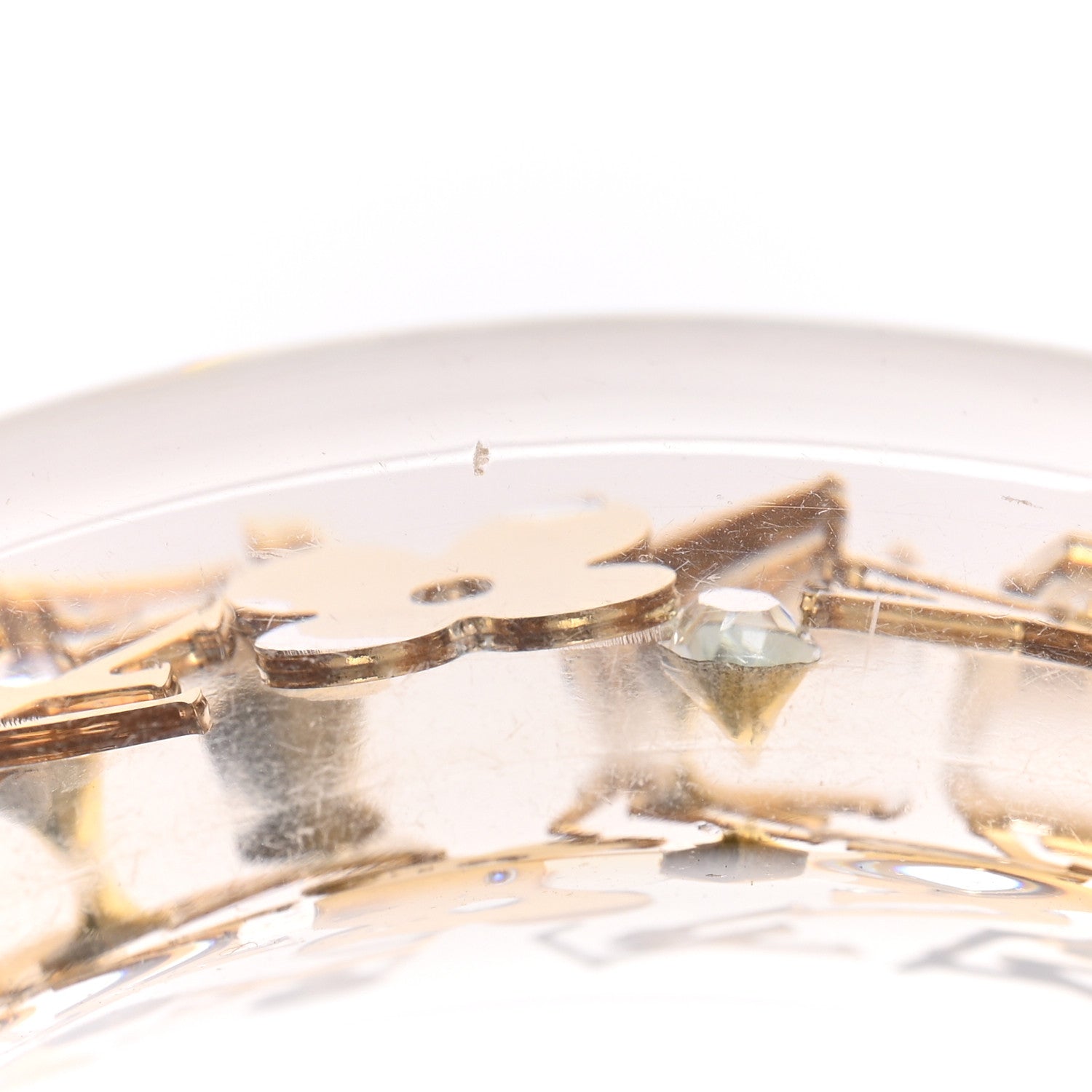 Louis Vuitton Resin Swarovski Medium Inclusion Bracelet GM Transparent 4 of 4