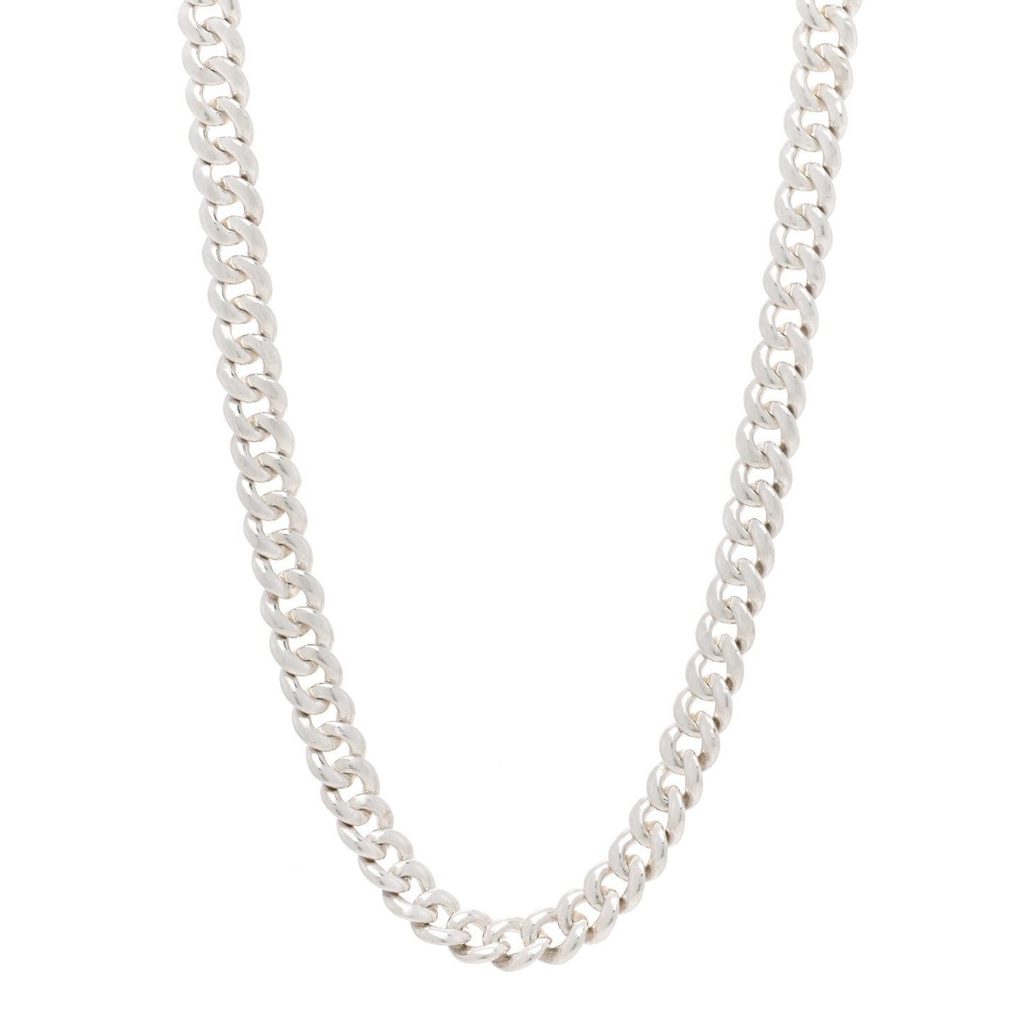 Sterling Silver Diamond Buckle Chain Necklace