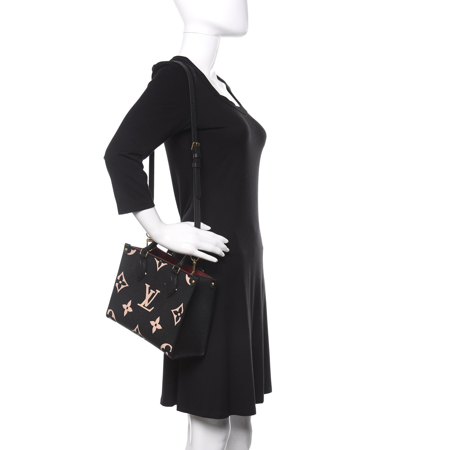 Louis Vuitton Empreinte Monogram Giant Onthego PM Black Beige 2 of 11