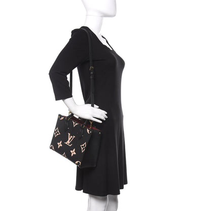 Louis Vuitton Empreinte Monogram Giant Onthego PM Black Beige 2 of 11