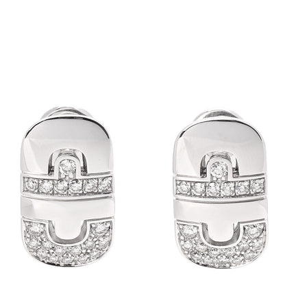 Bulgari 18K White Gold Diamond Parentesi Earrings 1 of 5