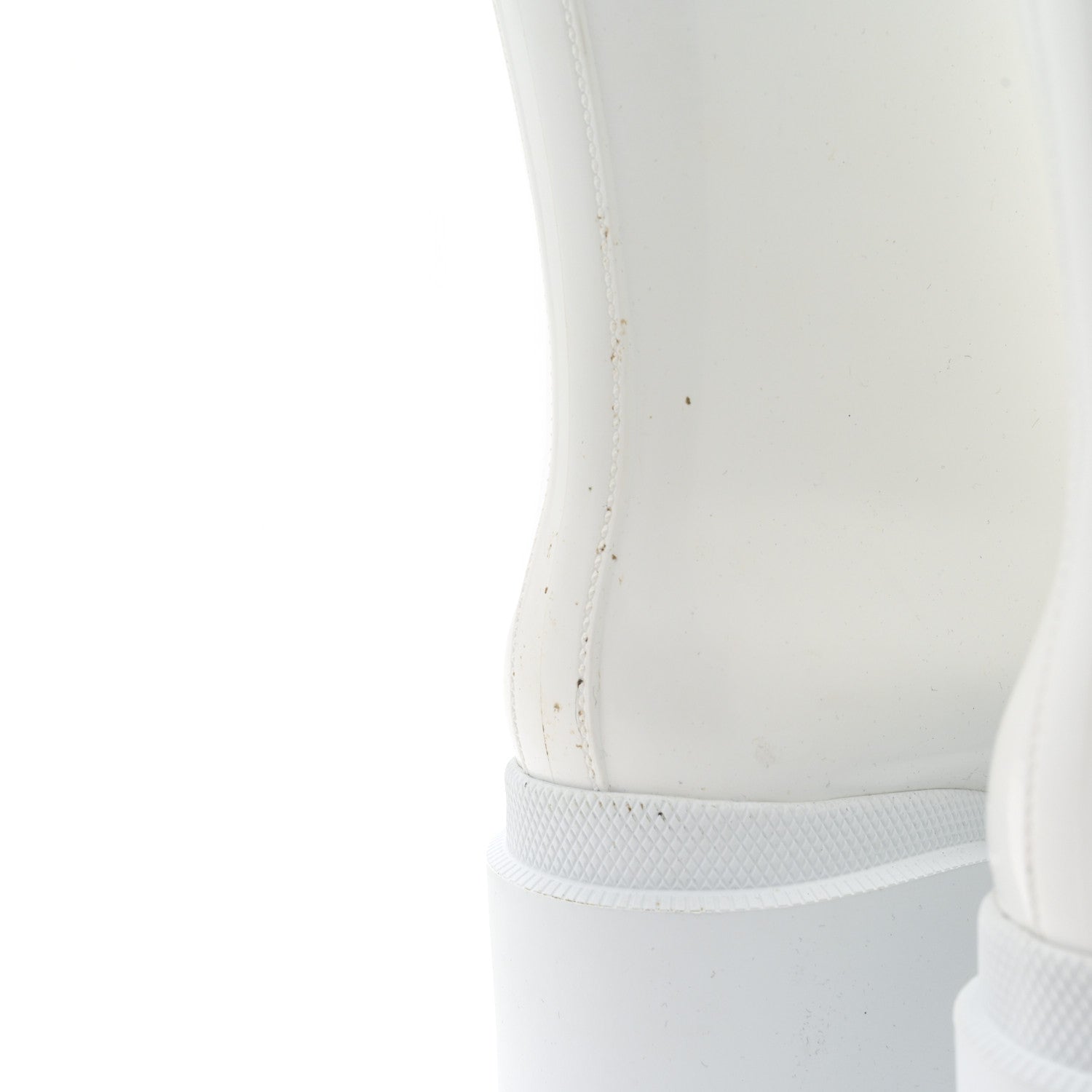 Gucci Rubber Horsebit Knee High Boots 40 Great White 9 of 10