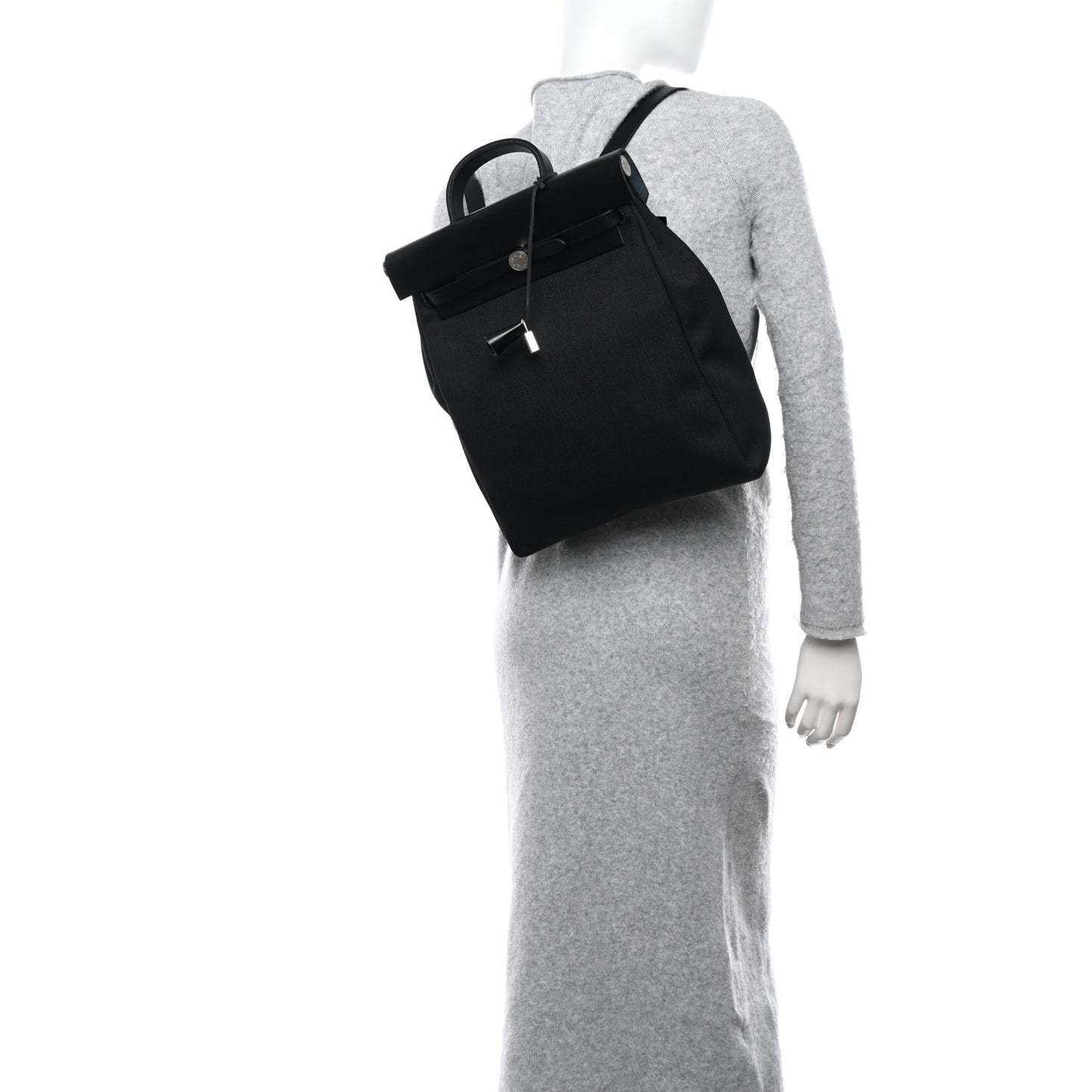Military Toile Vache Hunter Herbag a Dos Zip Retourne Backpack Black