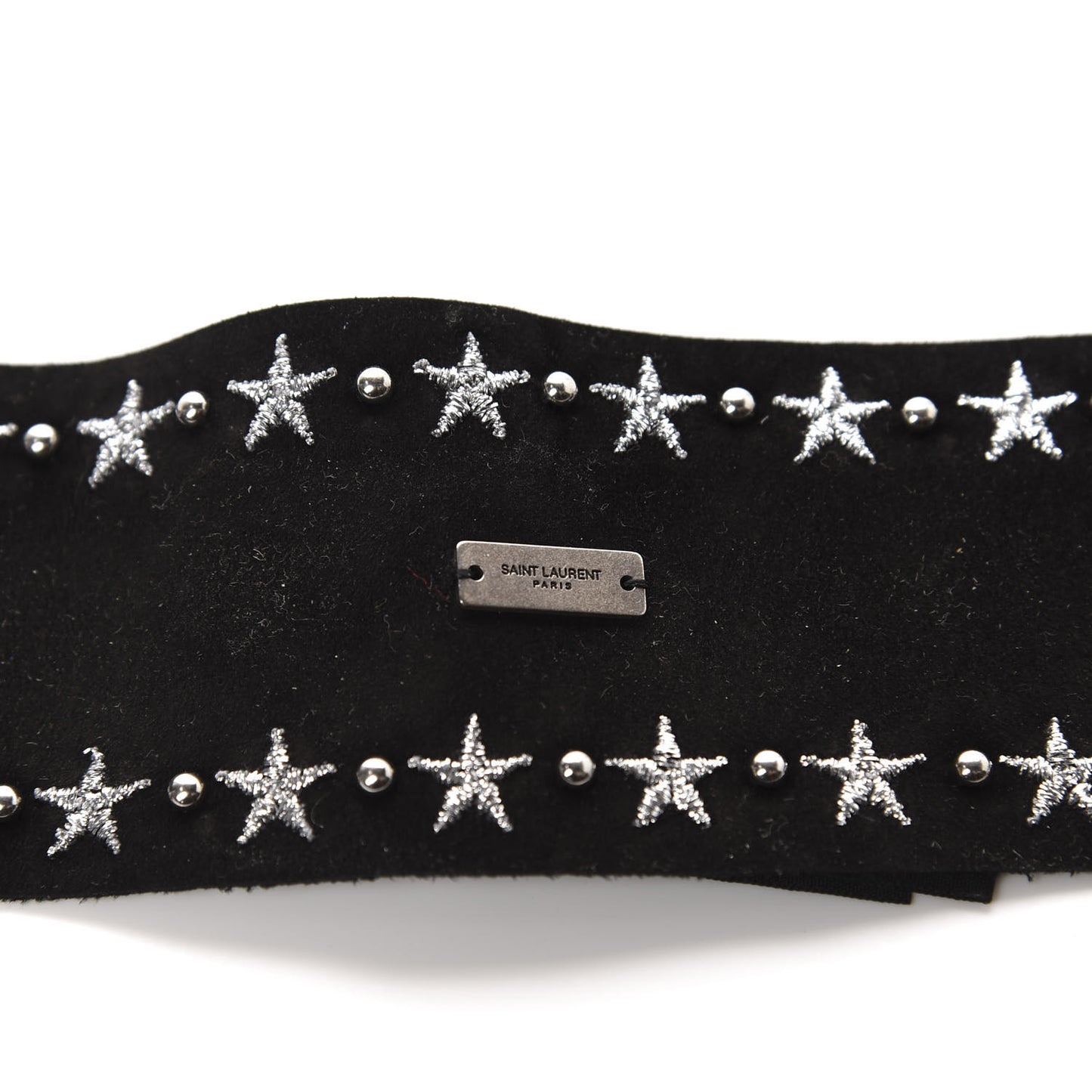 Suede Studded Star Choker Black