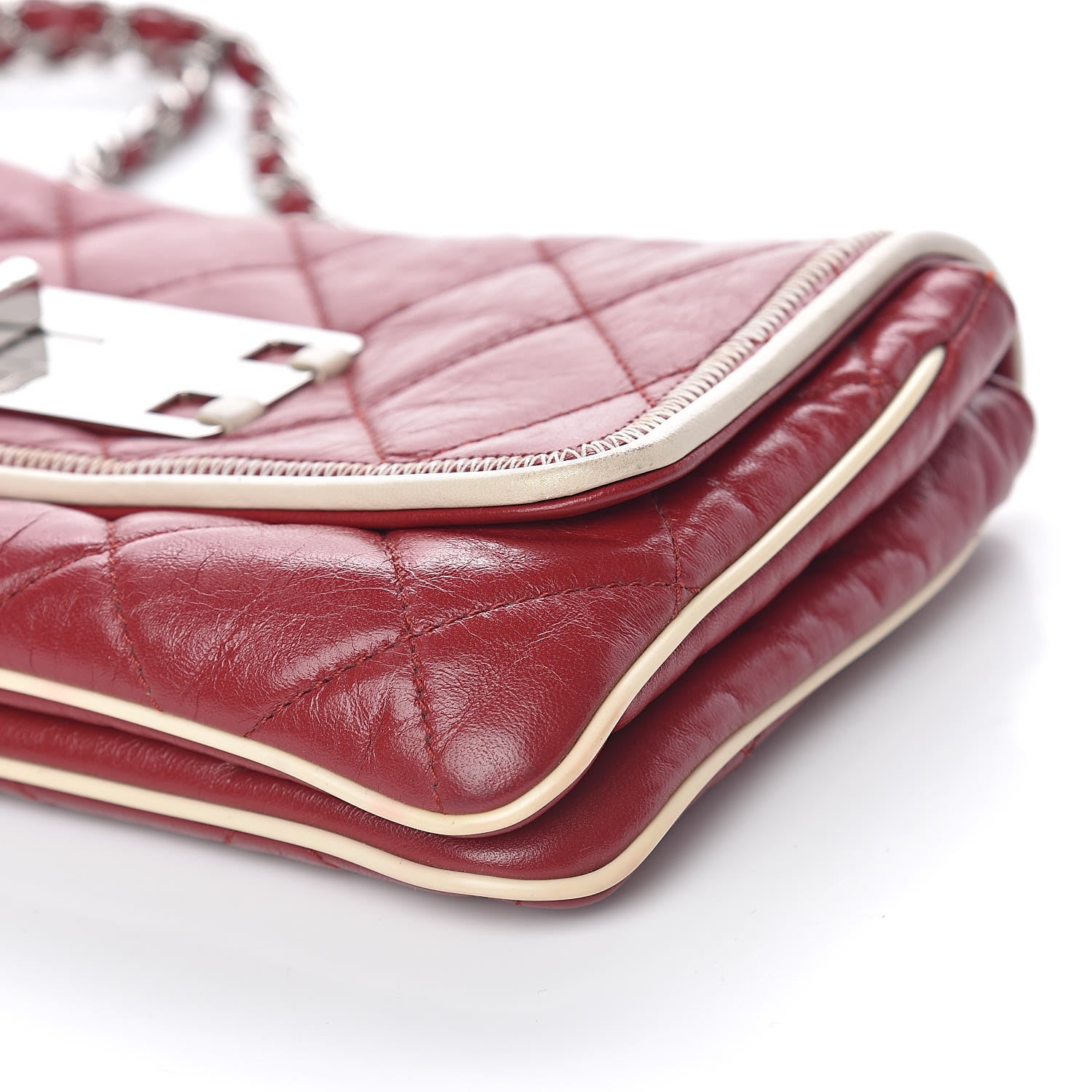 Chanel Lambskin Quilted East West Flap Red 9 of 15