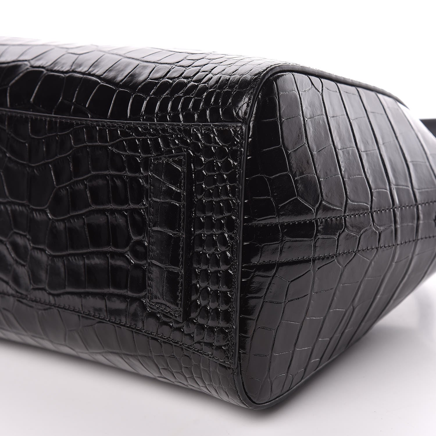 Givenchy Calfskin Crocodile Embossed Small Antigona Black 6 of 10