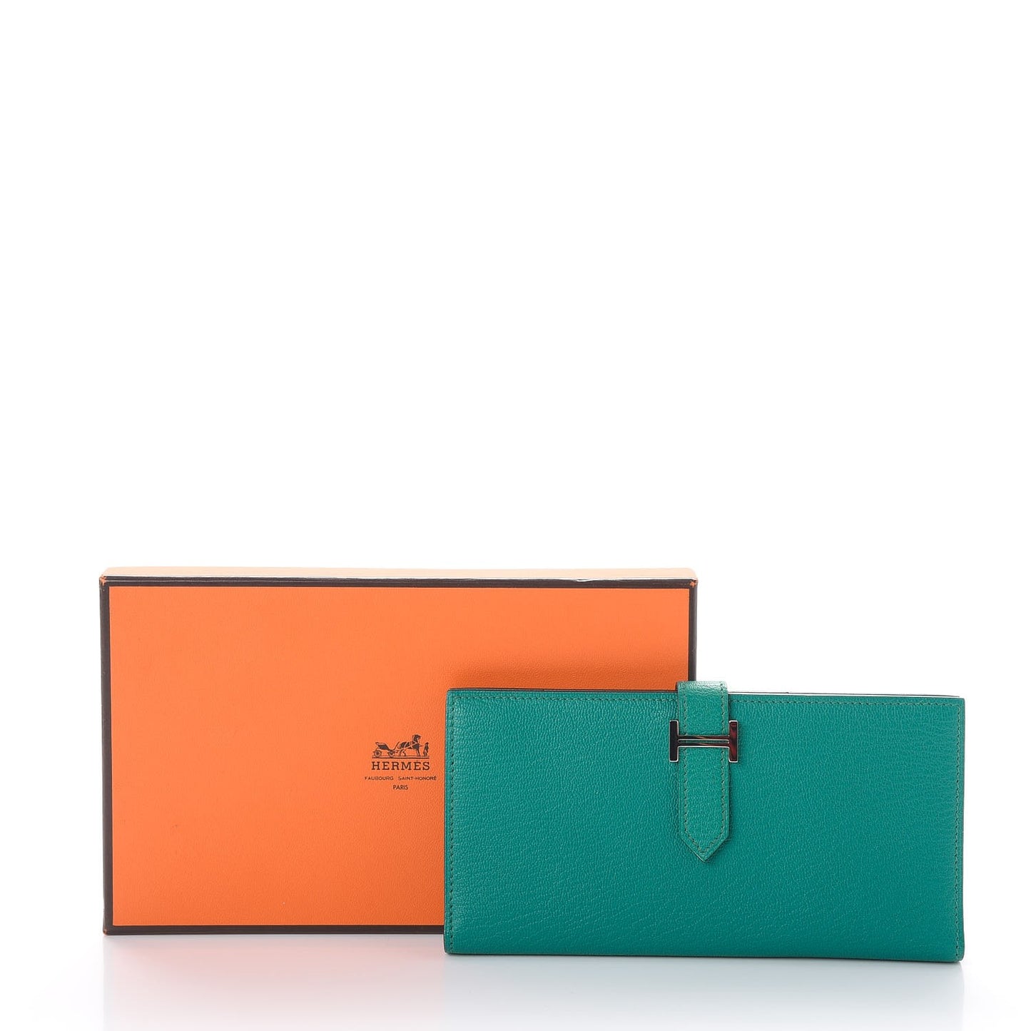 Chevre Mysore Bearn Wallet Bleu Paon
