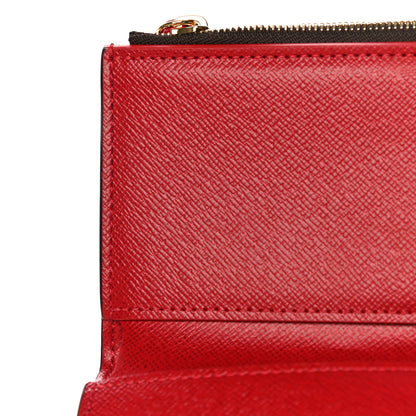 Louis Vuitton Damier Ebene Victorine Wallet Red 11 of 12