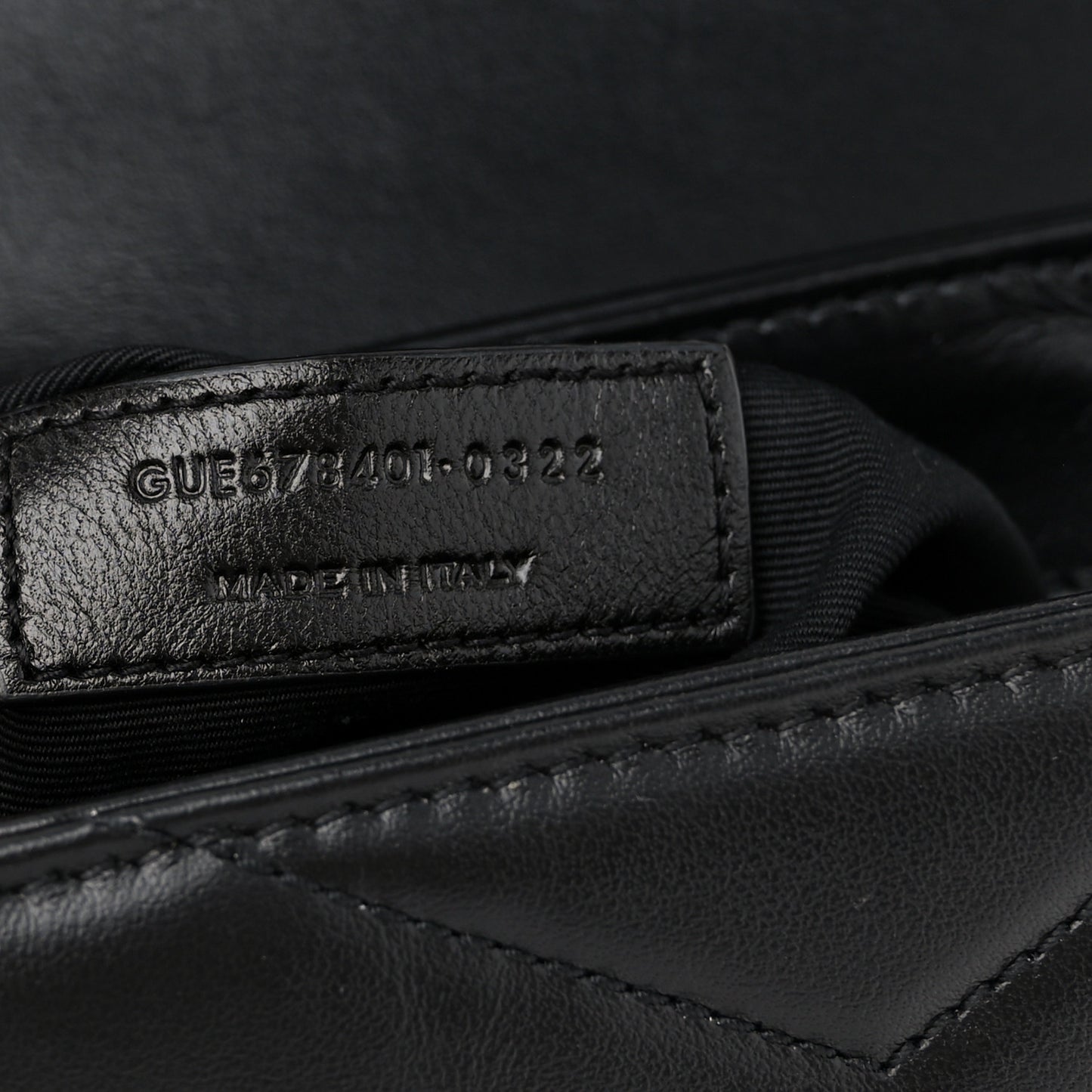 Calfskin Y Quilted Monogram Monochrome Toy Loulou Crossbody Bag Black