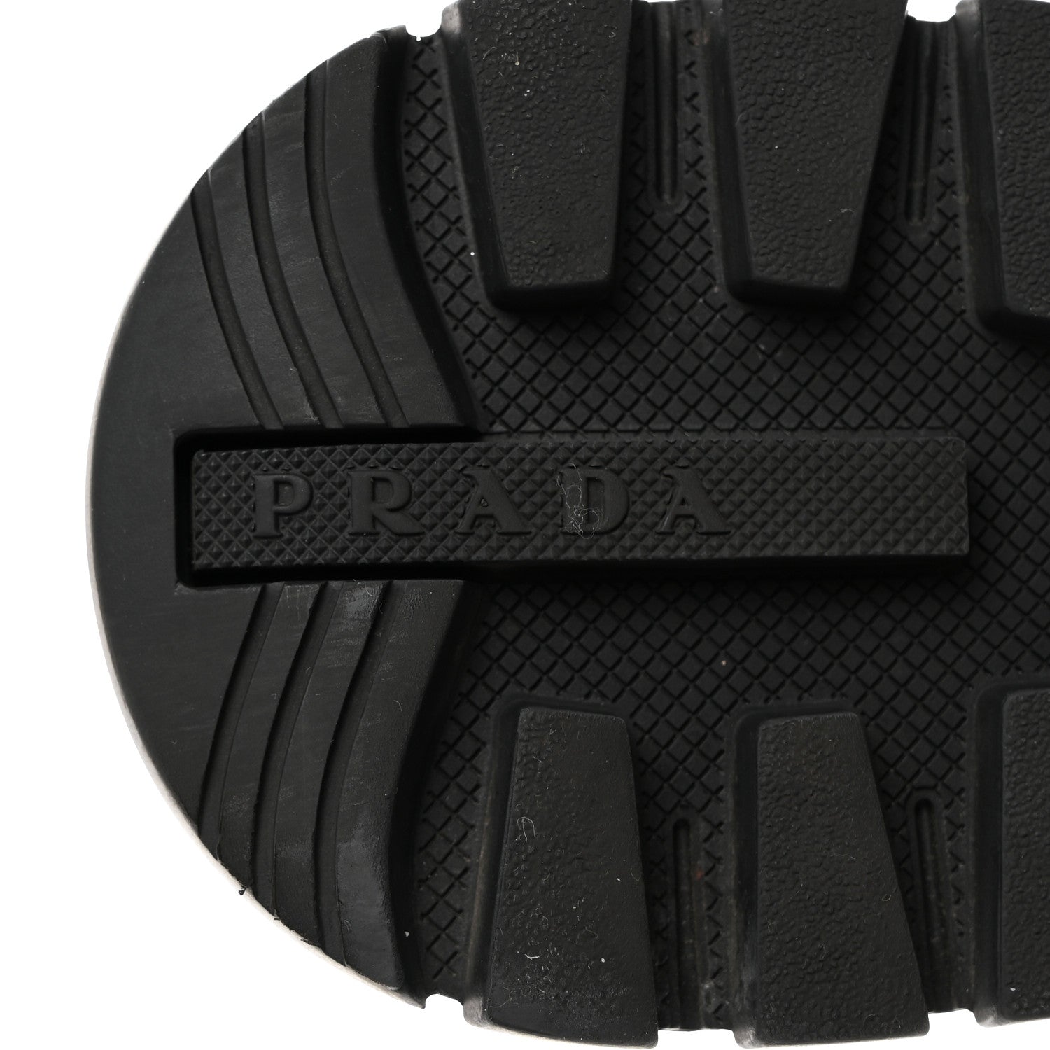 Prada Re-Nylon Piuma Metal Triangle Logo Quilted 45mm Sneakers 37 Black 8 of 9