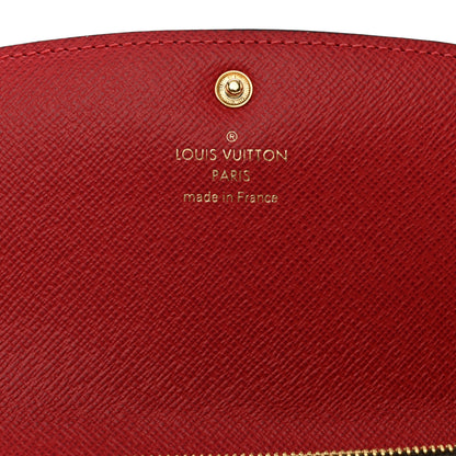 Louis Vuitton Damier Ebene Emilie Wallet Red 6 of 12