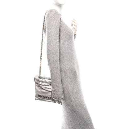 Chanel Metallic Lambskin Quilted Mini Chanel 22 Silvery 2 of 10