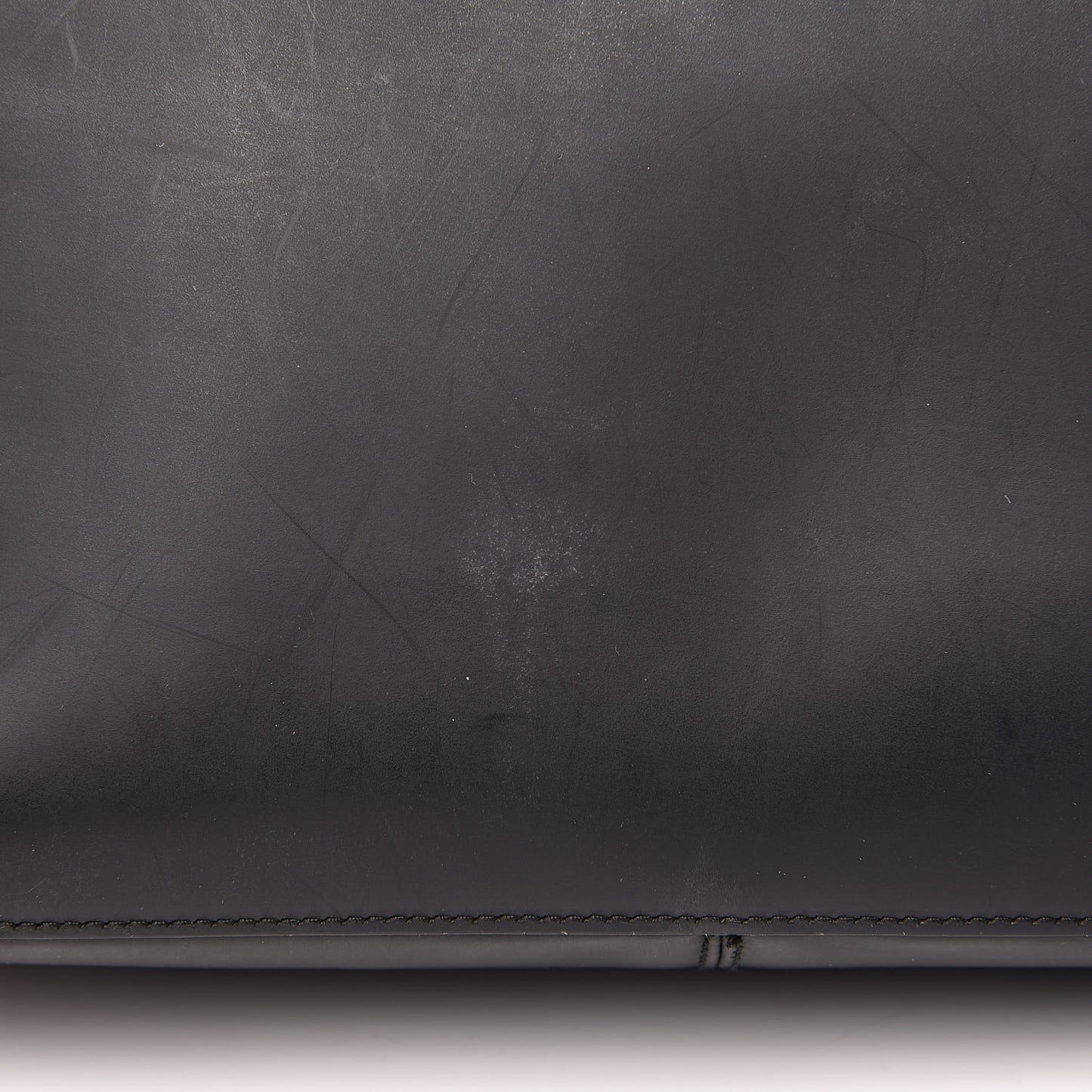 Smooth Calfskin Bamboo Handle Shoulder Bag Black