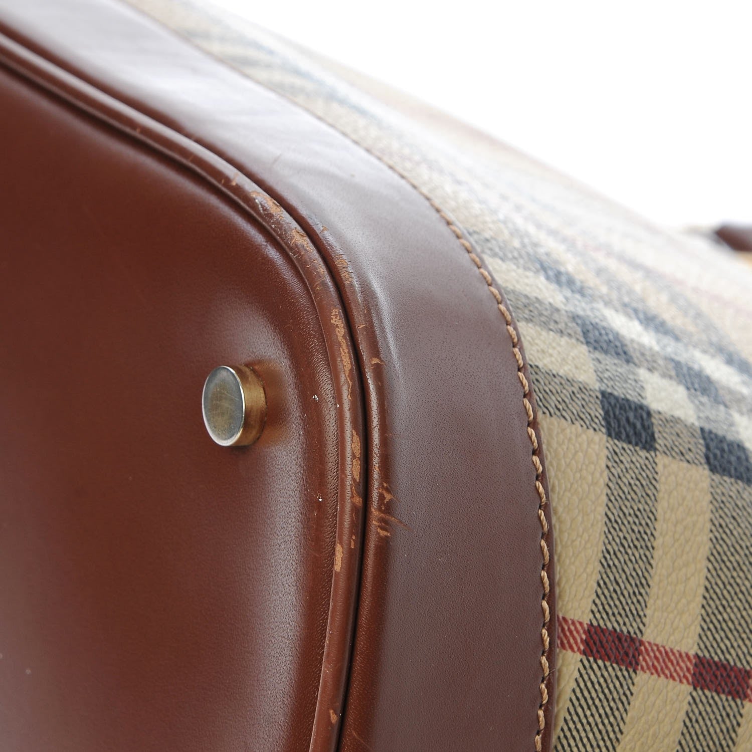 Burberry Haymarket Check Picadilly Bowler Brown 11 of 12