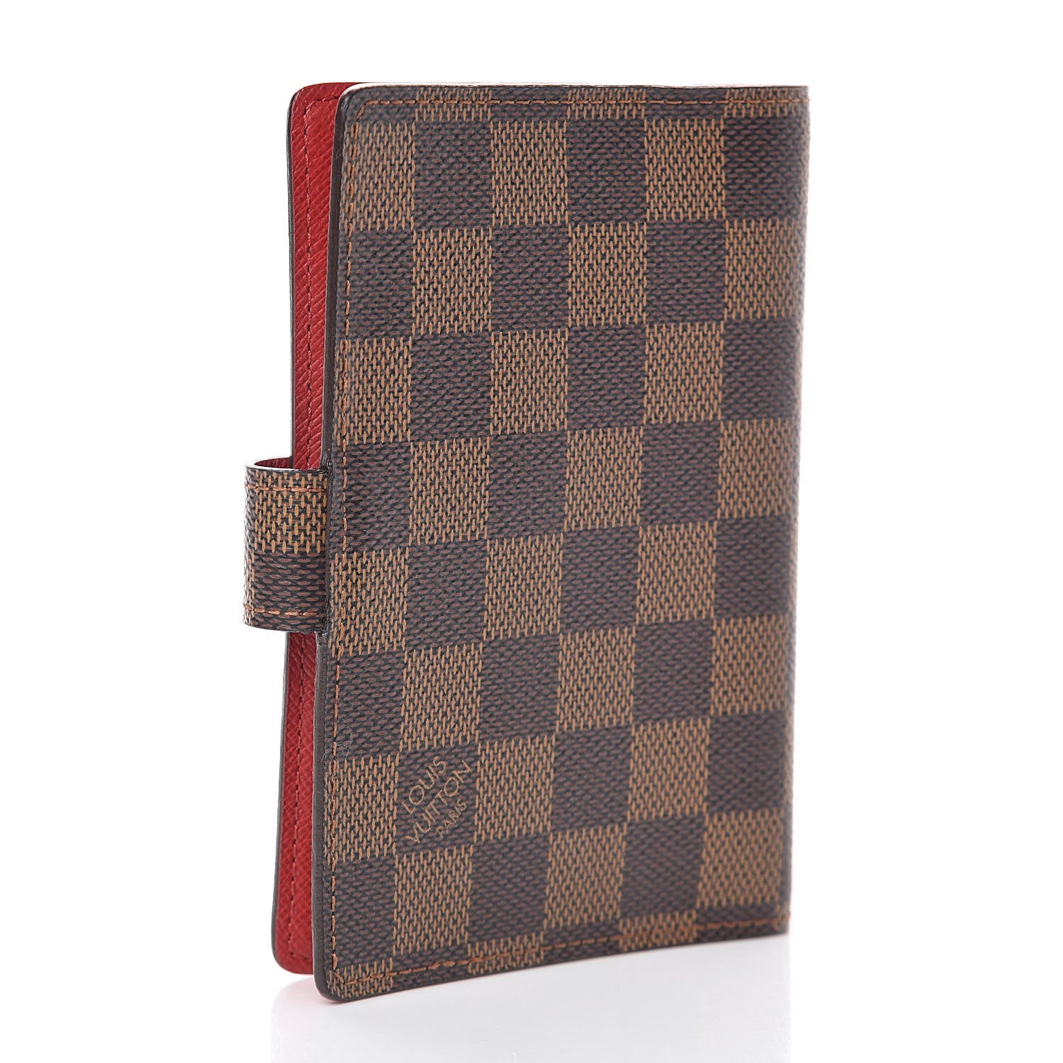 Louis Vuitton Damier Ebene Koala Small Ring Agenda Cover Red 3 of 7