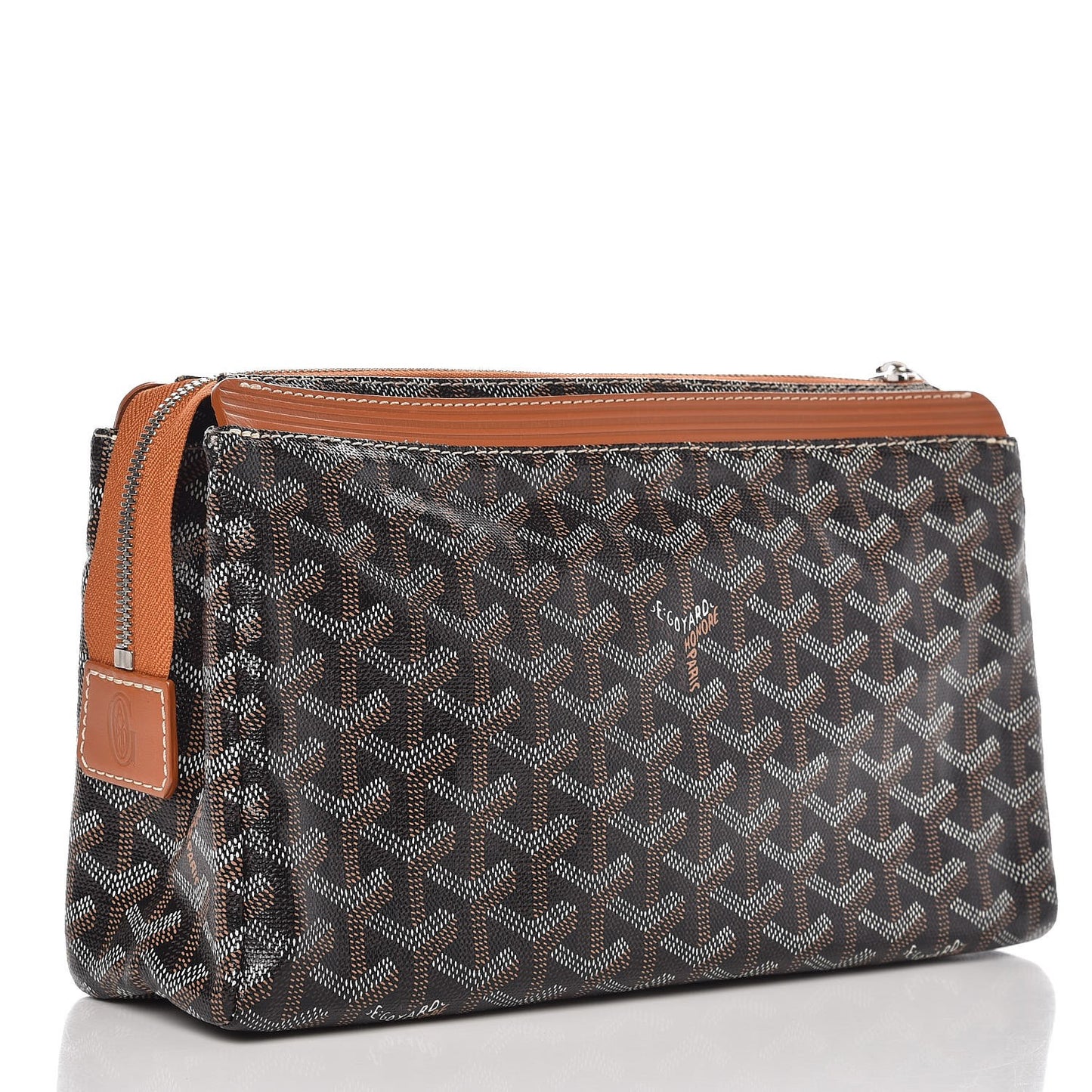 Goyardine Miroir Toiletry Bag GM Black Gold
