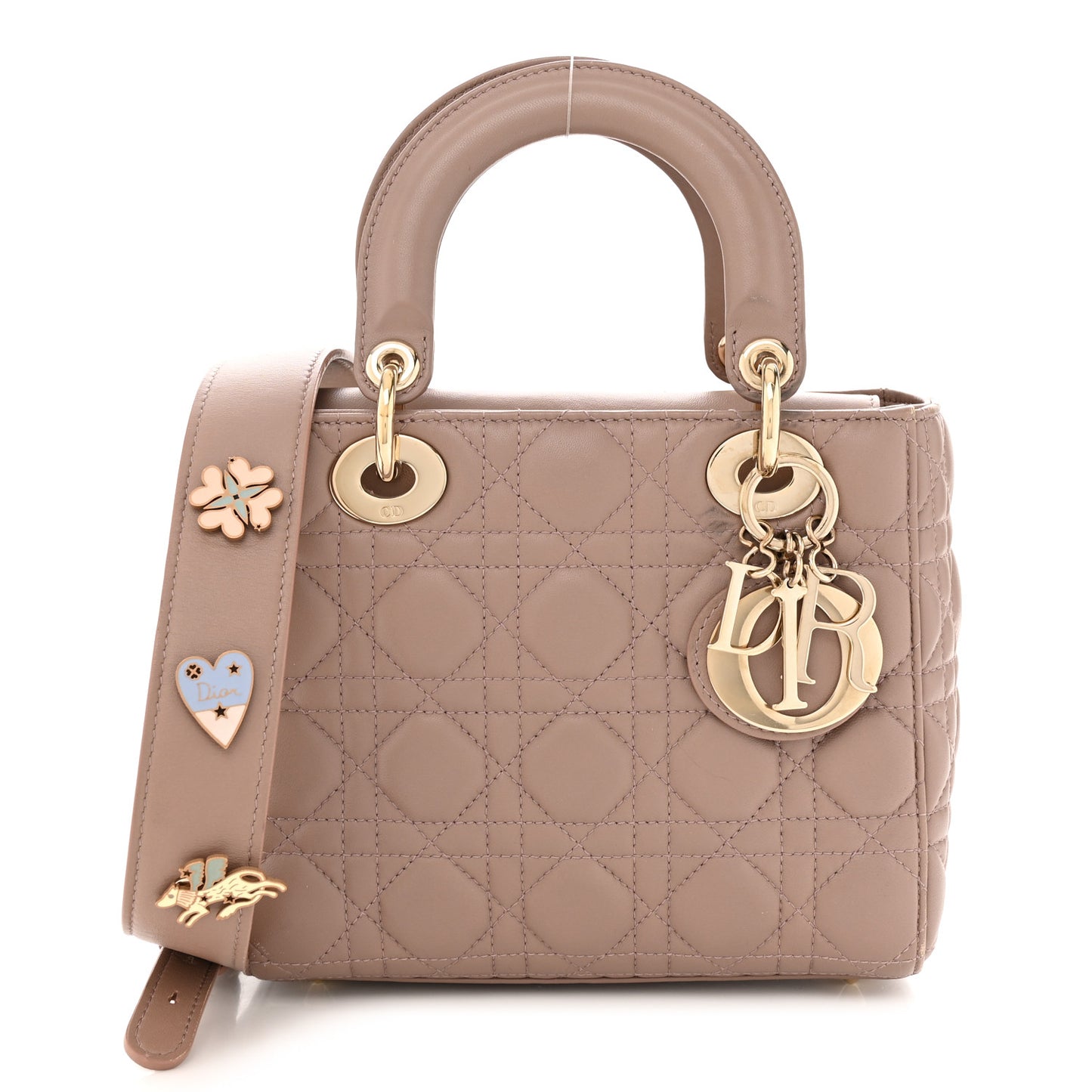 Lambskin Cannage Small Lucky Badges My Lady Dior Fard