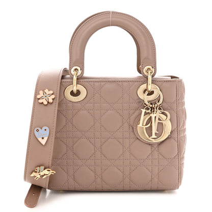 Christian Dior Lambskin Cannage Small Lucky Badges My Lady Dior Fard 1 of 17