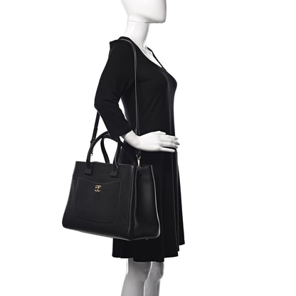 Chanel Grained Calfskin Medium Neo Executive Shopper Tote Black 2 of 10