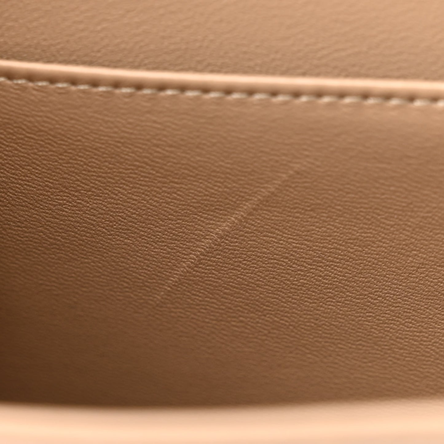 Caviar Quilted Small Double Flap Dark Beige