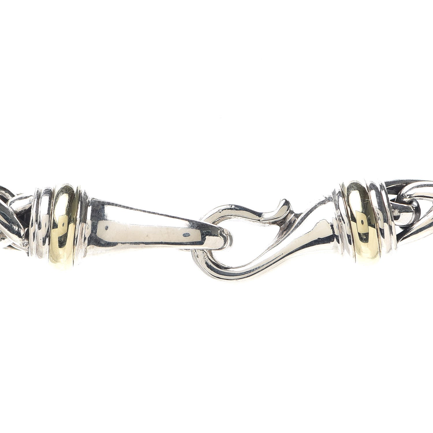 David Yurman Sterling Silver 14K Yellow Gold 6mm Wheat Chain Necklace 4 of 5