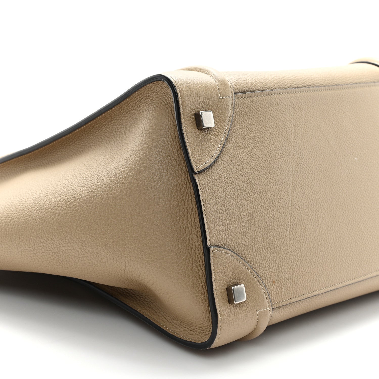 Celine Drummed Calfskin Mini Luggage Dune 8 of 11