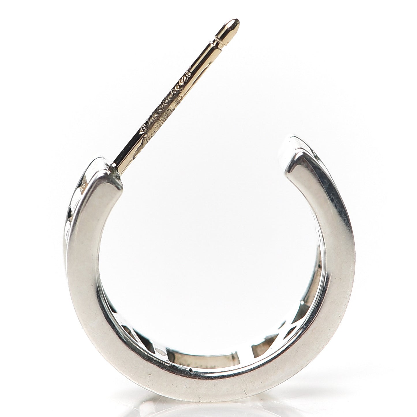 Sterling Silver Small Atlas Open Hoop Earrings