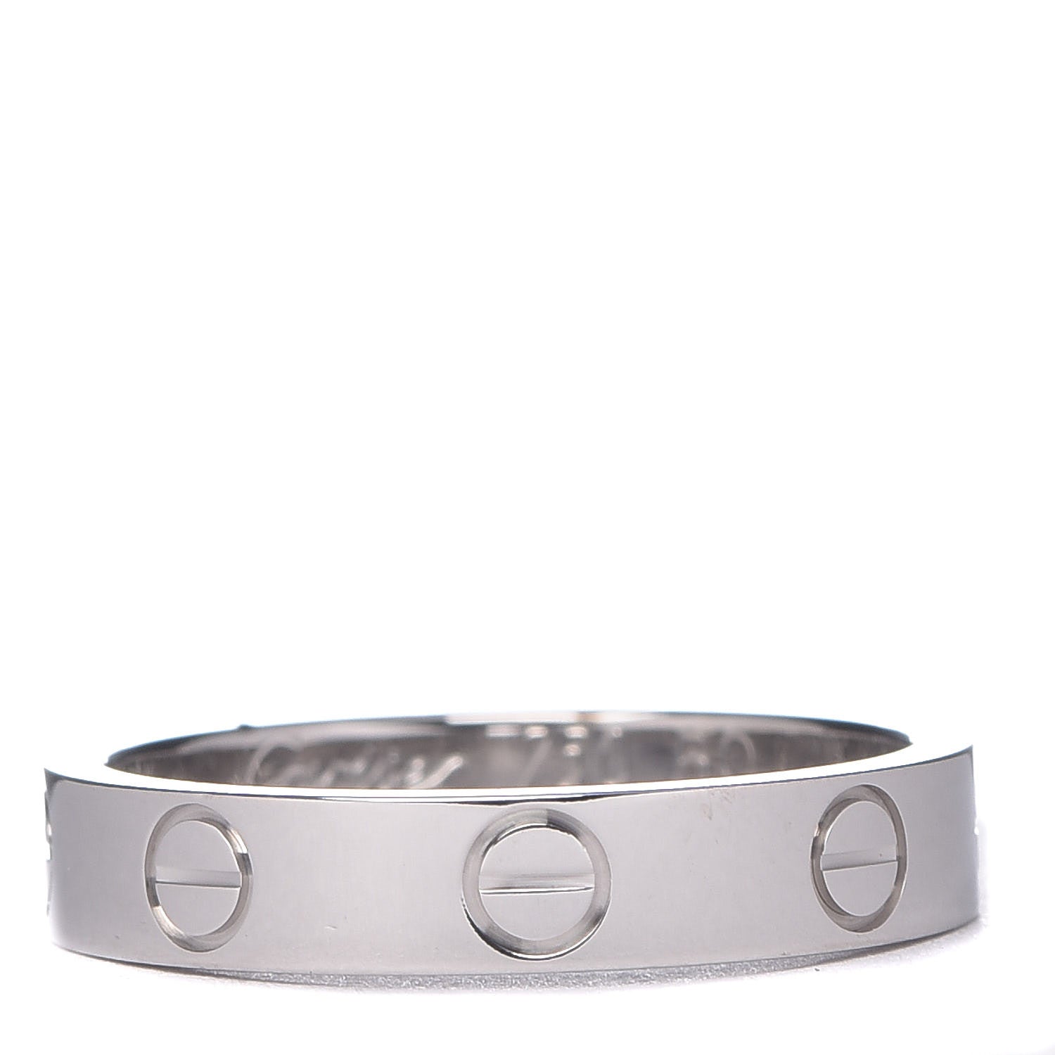 Cartier 18K White Gold 3.5mm LOVE Wedding Band Ring 50 5.25 1 of 4
