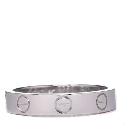 Cartier 18K White Gold 3.5mm LOVE Wedding Band Ring 50 5.25 1 of 4