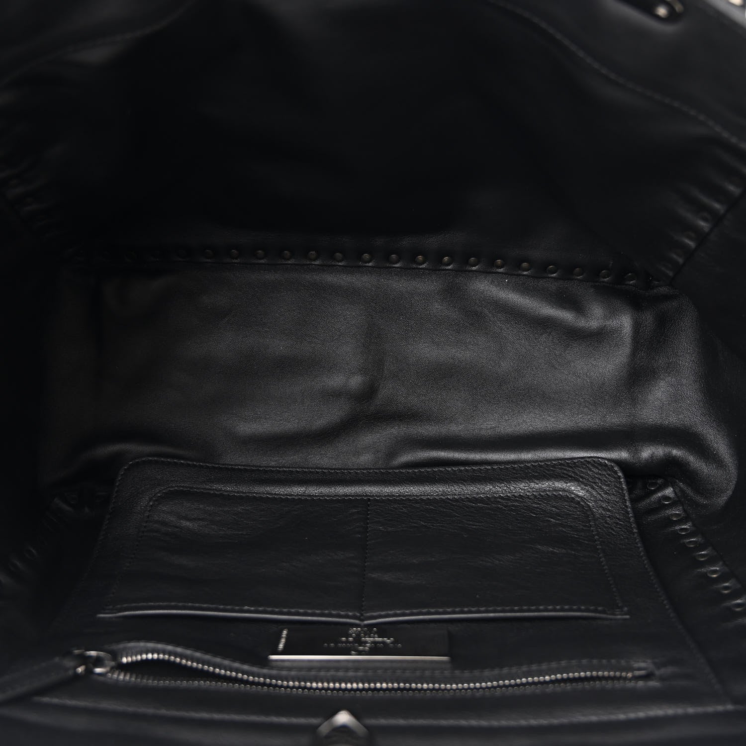 Valentino Garavani Vitello Medium Rockstud Tote Black 5 of 11