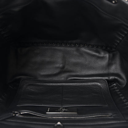Valentino Garavani Vitello Medium Rockstud Tote Black 5 of 11
