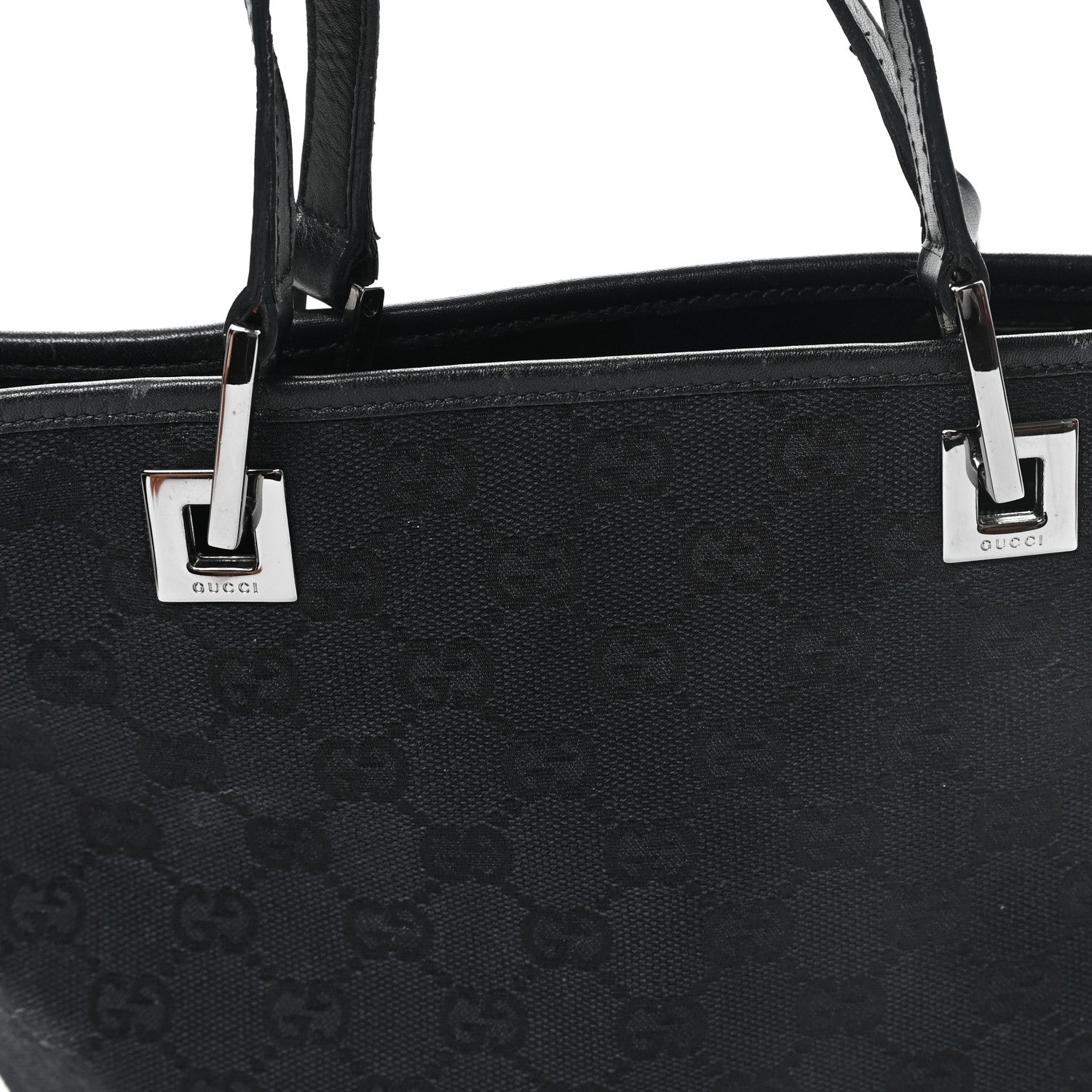 Gucci Monogram Small Bucket Tote Black 8 of 10