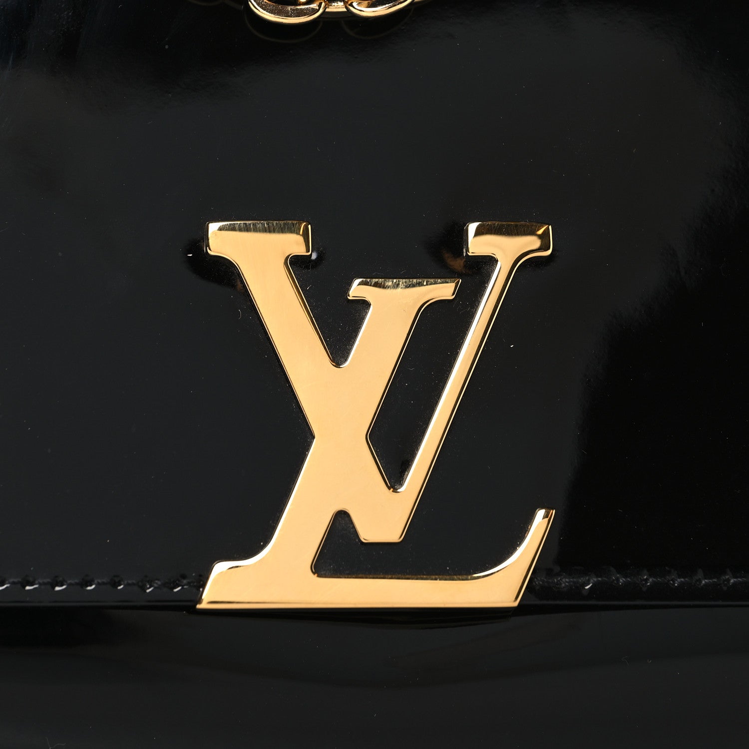 Louis Vuitton Patent Chain Louise GM Black 7 of 10