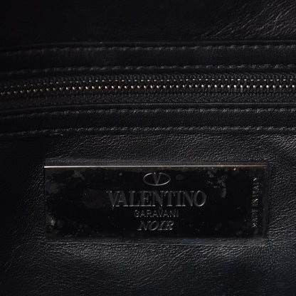 Valentino Garavani Vitello Medium Glam Lock Rockstud Flap Black 7 of 9